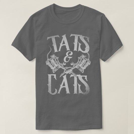 タトゥー・アーティストのTatsとCats動物猫の飼い主インクG Tシャツ (デザイン正面)