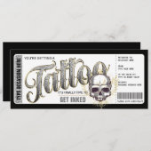 タトゥー ギフト券「Get Inked」 招待状 (正面/裏面)