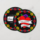 タトゥー グラフィティ アート スタイルの結婚式 サンキューカード 招待状 (正面/裏面)