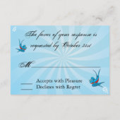 タトゥー スワローとスクロール 受付カード エンクロージャーカード (裏面)