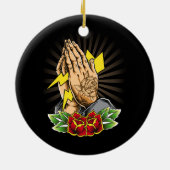 タトゥー・タトゥーが部族のシンボル祈アーティストの光 セラミックオーナメント (裏面)