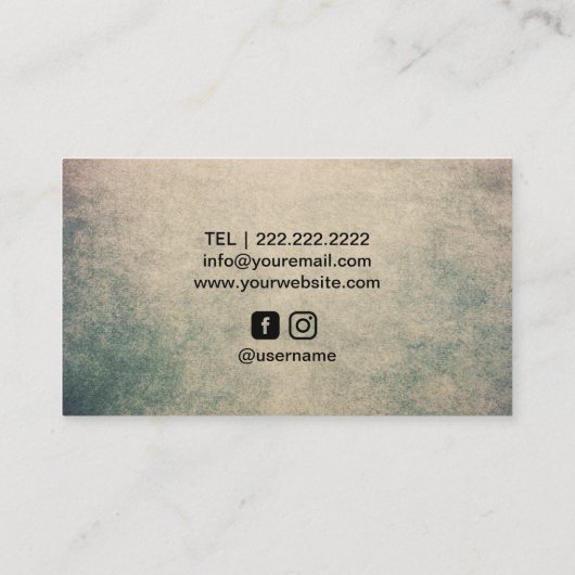 タトゥー&ピアスゴシッククロウスカル&バラ花 名刺 (裏面)