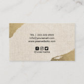 タトゥー&ピアスブラッククロウ金ゴールドストロークエレガント 名刺 (裏面)