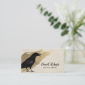 タトゥー&ピアスブラッククロウ金ゴールドストロークエレガント 名刺 (スタンド正面)