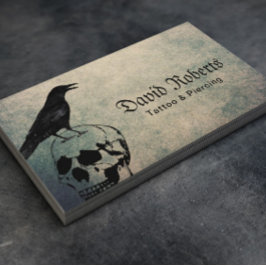 タトゥー&ピアスヴィンテージクロウ&スカル 名刺