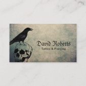 タトゥー&ピアスヴィンテージクロウ&スカル 名刺 (正面)