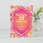 タトゥー ピンク & オレンジ ダイヤモンド インビテーション (スタンド正面)