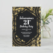 タトゥー ブラック & グリッター ダイヤモンド インビテーション (スタンド正面)