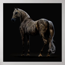 タトオウマ、抽象芸術カラー、アートプリントウォール ポスター