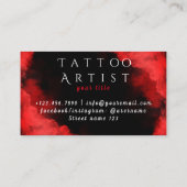 タトオシンプルス黒白エレガント 名刺 (裏面)