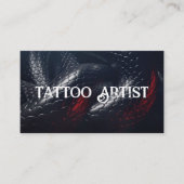 タトオシンプルス黒白エレガント 名刺 (正面)