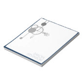 タトオスラインアート | ネイビーブルーグレーカスタムブランディング ノートパッド (回転)