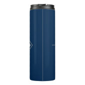 タトオスラインアート | 抽象芸術ネイビーブルーグレイカスタム タンブラー (裏面)