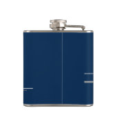 タトオスラインアート | 抽象芸術ネイビーブルーグレイカスタム フラスク (裏面)