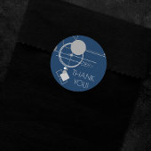 タトオスラインアート | 抽象芸術ネイビーブルーダークグレー ラウンドシール