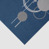 タトオスラインアート | 抽象芸術ネイビーブルーダークグレー 薄葉紙 (詳細)