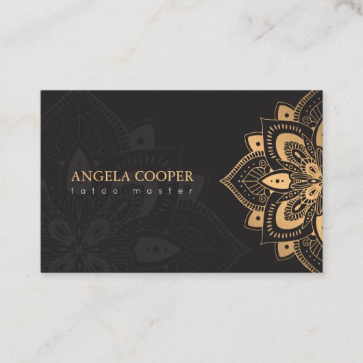 タトオマスターゴールデンフローラエレガントモノグラム 名刺 (正面)