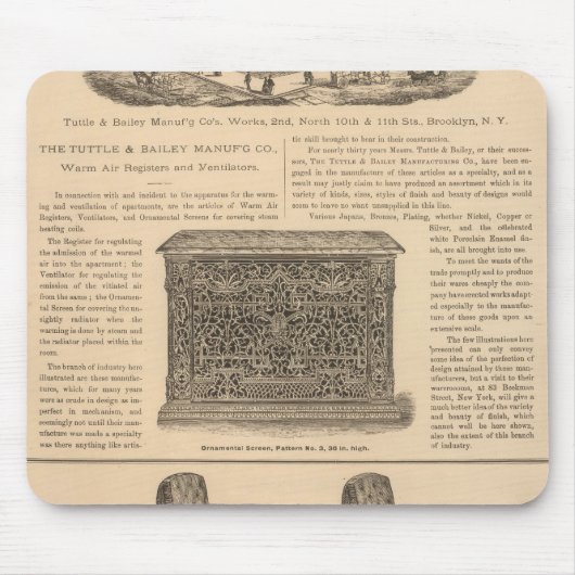 タトル·アンド·ベイリー製造会社 マウスパッド (正面)