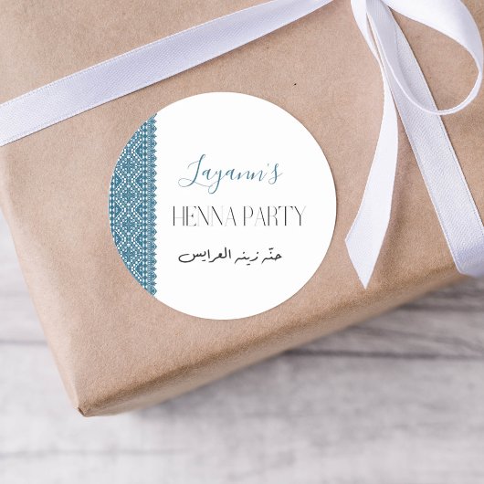 タトレズパーソナライズされたプリントヘナパーティーシール ラウンドシール