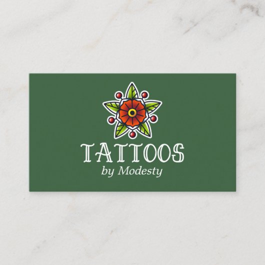 タト伝統的ゥー花 名刺 (正面)