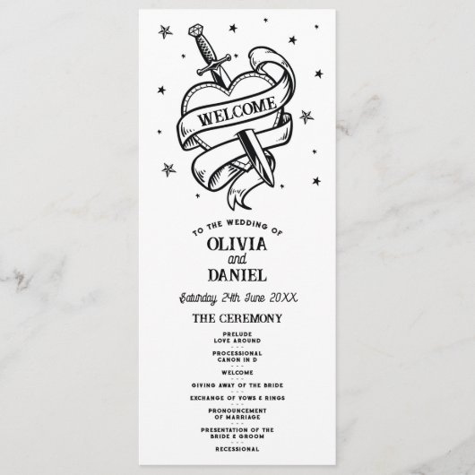 タト伝統的ー結婚のハート式詳細 プログラム (正面)