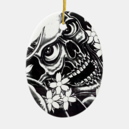 タト日本のースカル セラミックオーナメント