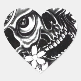 タト日本のースカル ハートシール