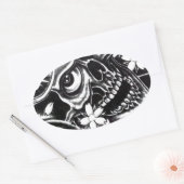 タト日本のースカル 楕円形シール (封筒)