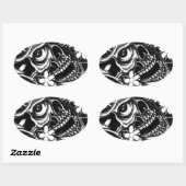 タト日本のースカル 楕円形シール (シート)