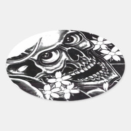 タト日本のースカル 楕円形シール