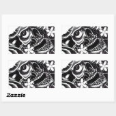 タト日本のースカル 長方形シール (シート)