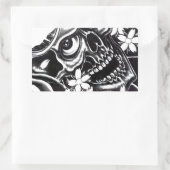 タト日本のースカル 長方形シール (バッグ)