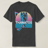 タナトスギリシャ神古代ギリシャ神話レトロ Tシャツ (デザイン正面)