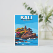 タナロットバリインドネシアトラベル抽象芸術 ポストカード (スタンド正面)