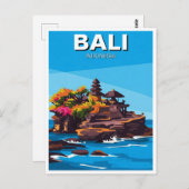 タナロットバリインドネシアトラベル抽象芸術 ポストカード (正面/裏面)