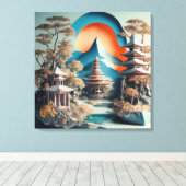 タナロット – 紙カットキャンバスアート キャンバスプリント (インサイチュ (ウッドフロア))