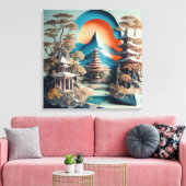 タナロット – 紙カットキャンバスアート キャンバスプリント (インサイチュ (リビング))