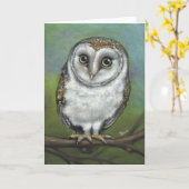 タニヤの結束によるフクロウの友人 カード (黄色い花)