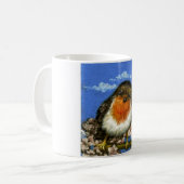 タニヤの結束による2羽のロビンマグ コーヒーマグカップ (正面左)