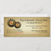 タニヤ及びトマスラスベガスのデラックスな結婚式 招待状 (裏面)