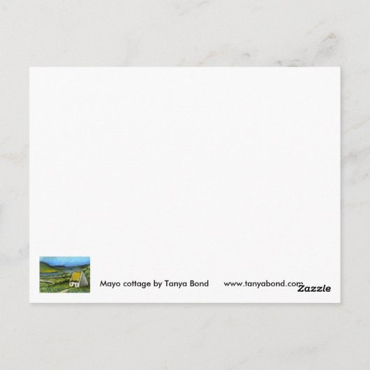 タニヤ・ボンドによるメイオ・コテージ ポストカード (裏面)