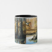 タヌキが鴨池に侵入する マグカップ (中央)