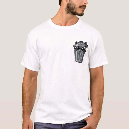 タヌキのぞき見 Tシャツ (正面)