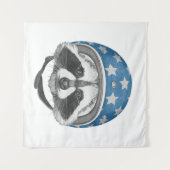 タヌキのダレデビル タペストリー (正面(横))