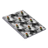 タヌキのレディブグオンドッグウッドフラワー自然アートパターン ノートブック (右側)