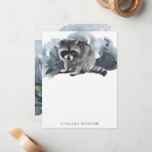 タヌキベビー水彩景色ノートカード ノートカード (正面/裏面インサイチュ)