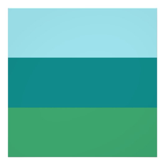 タネガーターコイズ、ティール(緑がかった色)ブルーとケリーグリーンHoriz フォトプリント (正面)