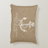 タネリネンプリント&ホワイト航海のいかり アクセントクッション (裏面(縦))