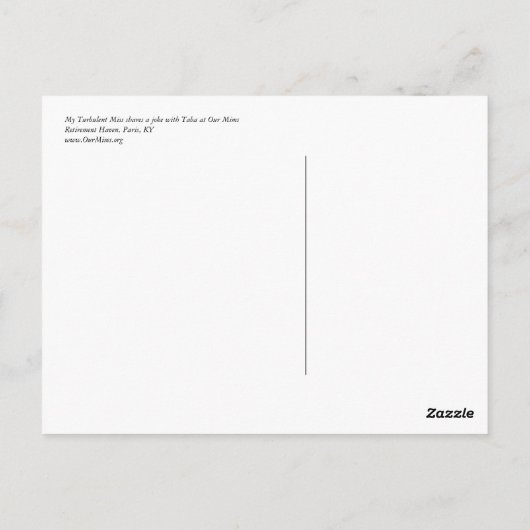 タバはがき恋しく思でぼくの不安 ポストカード (裏面)