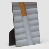 タバコおもしろい喫煙者の背景 フォトプラーク (側面)